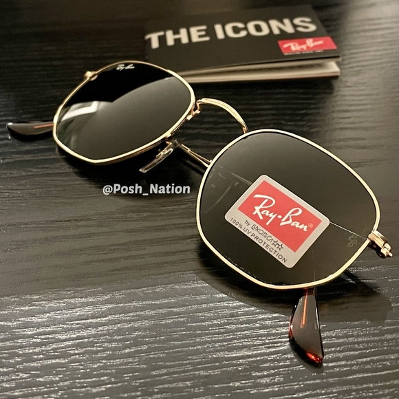 FREE SHIPPING Ray Ban Hexagonal Green Lenses RB3548N New - Picture 2 of 15